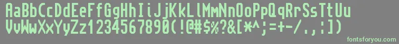 Weitere Informationen zur Topaz ffy-Schriftart Topaz ffy-Schriftart – Grüne Schriften auf grauem Hintergrund