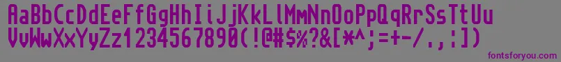 Topaz ffy Font – Purple Fonts on Gray Background