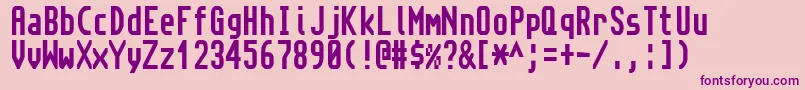 Topaz ffy Font – Purple Fonts on Pink Background