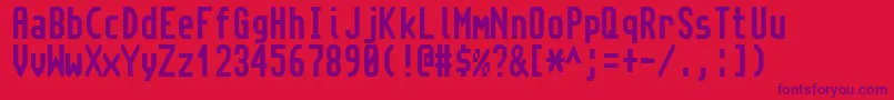 Topaz ffy Font – Purple Fonts on Red Background