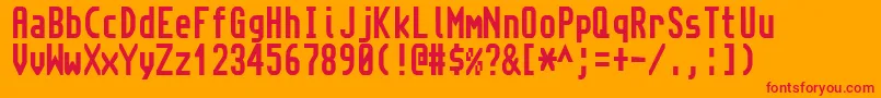 Topaz ffy Font – Red Fonts on Orange Background