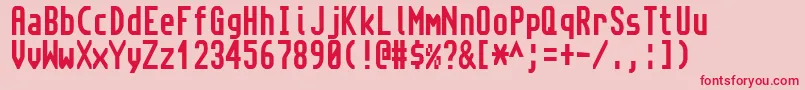 Topaz ffy Font – Red Fonts on Pink Background
