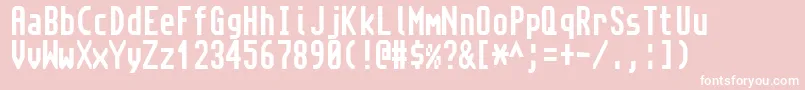 Topaz ffy Font – White Fonts on Pink Background