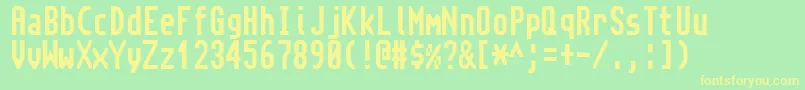 Topaz ffy Font – Yellow Fonts on Green Background