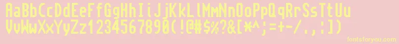 Topaz ffy Font – Yellow Fonts on Pink Background