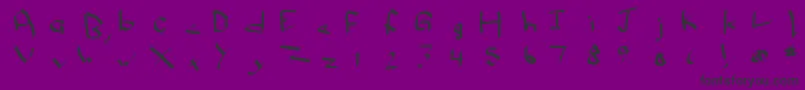 Qwikscribble Font – Black Fonts on Purple Background