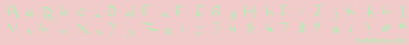 Qwikscribble Font – Green Fonts on Pink Background