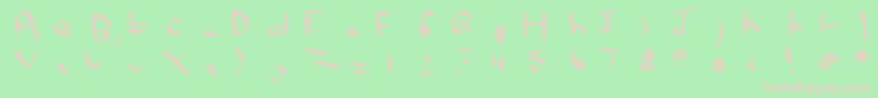 Qwikscribble Font – Pink Fonts on Green Background