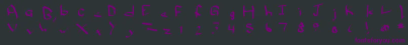 Qwikscribble Font – Purple Fonts on Black Background