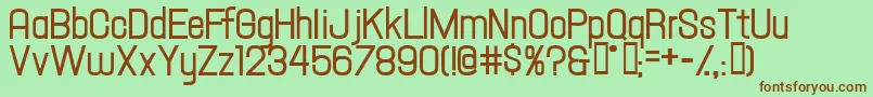 Hallandaletextdemi Font – Brown Fonts on Green Background