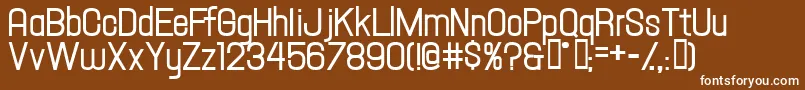 フォントHallandaletextdemi – 茶色の背景に白い文字