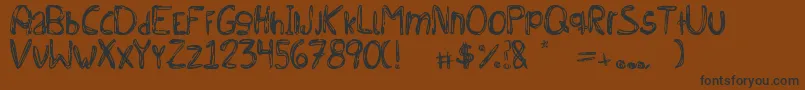BichochosType Font – Black Fonts on Brown Background