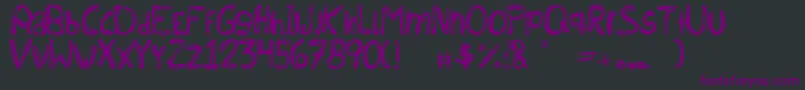 BichochosType-Schriftart – Violette Schriften auf schwarzem Hintergrund