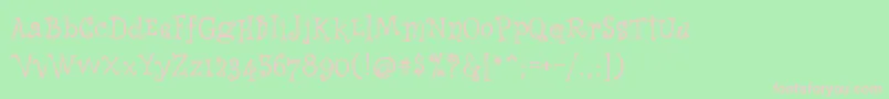 WhimsyIcg Font – Pink Fonts on Green Background