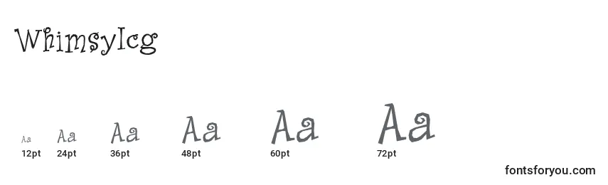 WhimsyIcg Font Sizes
