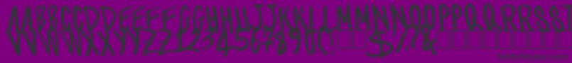 TomScript Font – Black Fonts on Purple Background