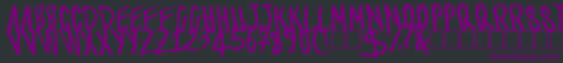 TomScript Font – Purple Fonts on Black Background