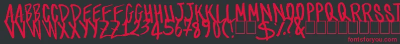 fuente TomScript – Fuentes Rojas Sobre Fondo Negro
