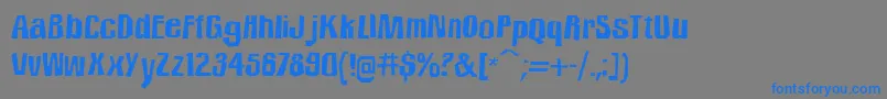 フォントIcicleCountry2 – 灰色の背景に青い文字