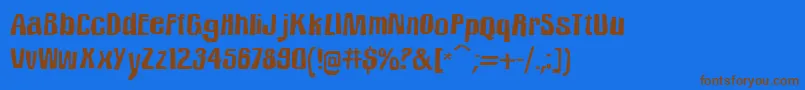 IcicleCountry2 Font – Brown Fonts on Blue Background