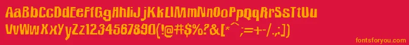 IcicleCountry2 Font – Orange Fonts on Red Background