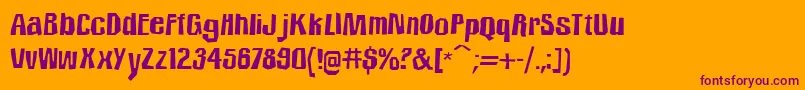 IcicleCountry2 Font – Purple Fonts on Orange Background