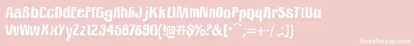 IcicleCountry2 Font – White Fonts on Pink Background
