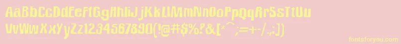 IcicleCountry2 Font – Yellow Fonts on Pink Background