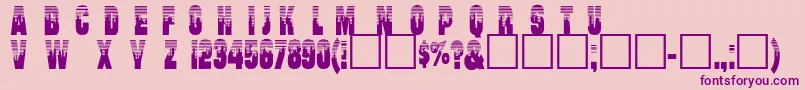 Willharris-Schriftart – Violette Schriften auf rosa Hintergrund