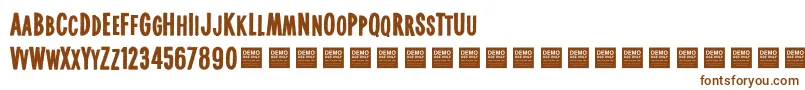 RealWorldDemo Font – Brown Fonts on White Background