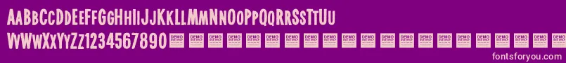 fuente RealWorldDemo – Fuentes Rosadas Sobre Fondo Morado