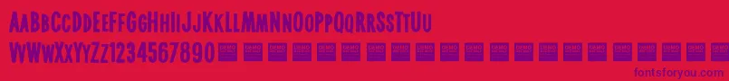 Шрифт RealWorldDemo – фиолетовые шрифты на красном фоне