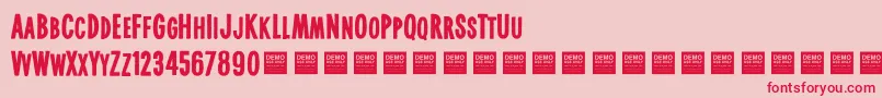 fuente RealWorldDemo – Fuentes Rojas Sobre Fondo Rosa