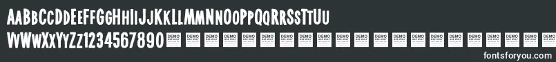 RealWorldDemo-fontti – valkoiset fontit mustalla taustalla