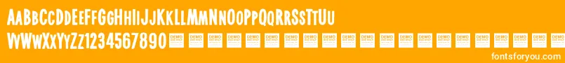 Police RealWorldDemo – polices blanches sur fond orange