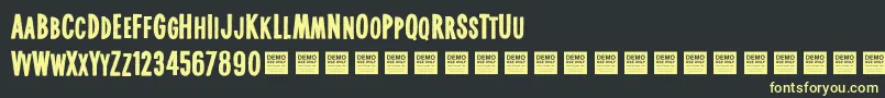 Fonte RealWorldDemo – fontes amarelas em um fundo preto