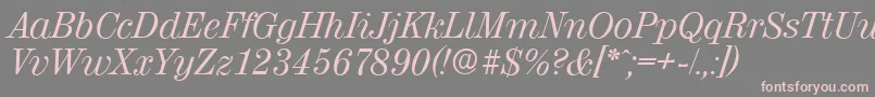 ValenciaserialItalic Font – Pink Fonts on Gray Background