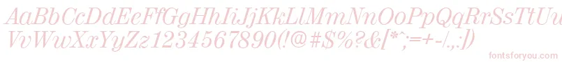 ValenciaserialItalic Font – Pink Fonts on White Background