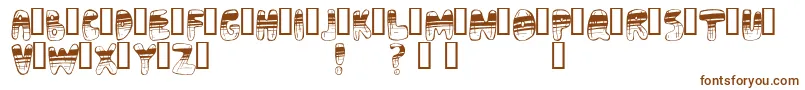 Adrenochrome-fontti – ruskeat fontit valkoisella taustalla