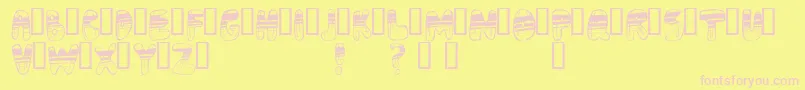 Adrenochrome-fontti – vaaleanpunaiset fontit keltaisella taustalla