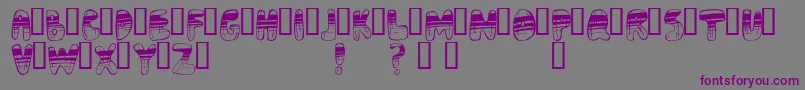 Adrenochrome-fontti – violetit fontit harmaalla taustalla