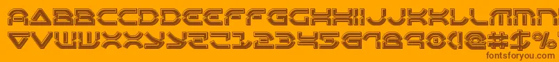 fuente Oberondeuxbevel – Fuentes Marrones Sobre Fondo Naranja