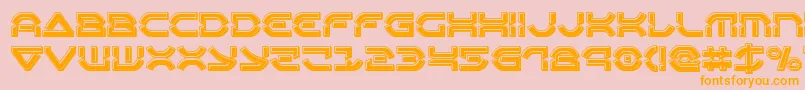 Oberondeuxbevel Font – Orange Fonts on Pink Background