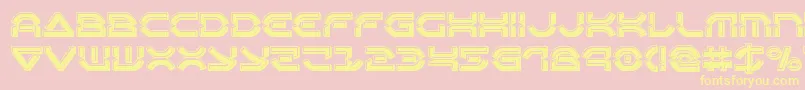 Oberondeuxbevel Font – Yellow Fonts on Pink Background