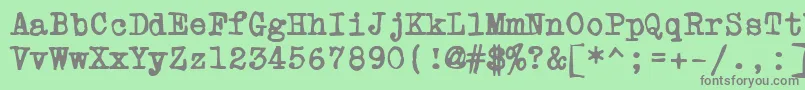 fuente PowderfingerType – Fuentes Grises Sobre Fondo Verde