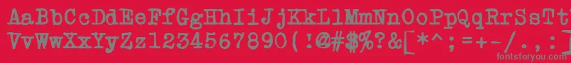 fuente PowderfingerType – Fuentes Grises Sobre Fondo Rojo