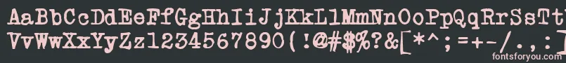 フォントPowderfingerType – 黒い背景にピンクのフォント