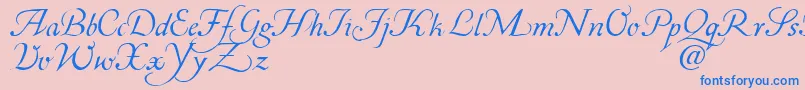 Corabael Font – Blue Fonts on Pink Background