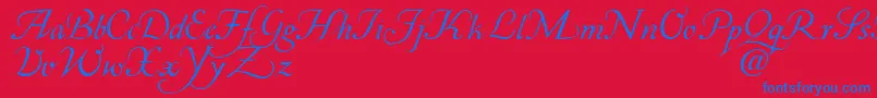 Czcionka Corabael – niebieskie czcionki na czerwonym tle
