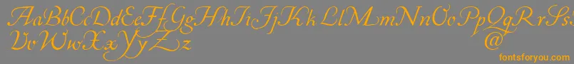 Corabael-Schriftart – Orangefarbene Schriften auf grauem Hintergrund